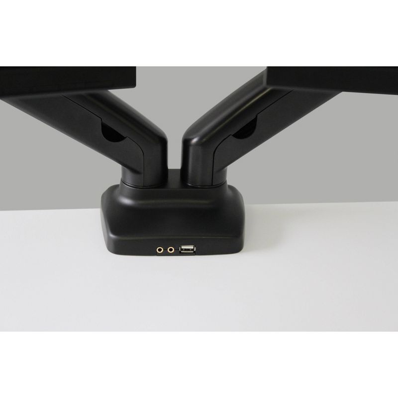 Premium Height Adjustable Double Monitor Arm Black - Rocelco