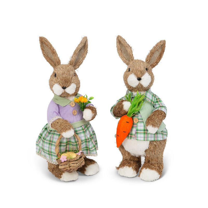 GIL S/2 17"H Handmade Easter Bunny Figurines