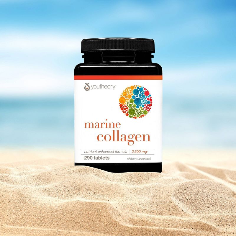 Youtheory Marine Collagen, 2,500 mg , 290 Tablets, Dietary Supplements