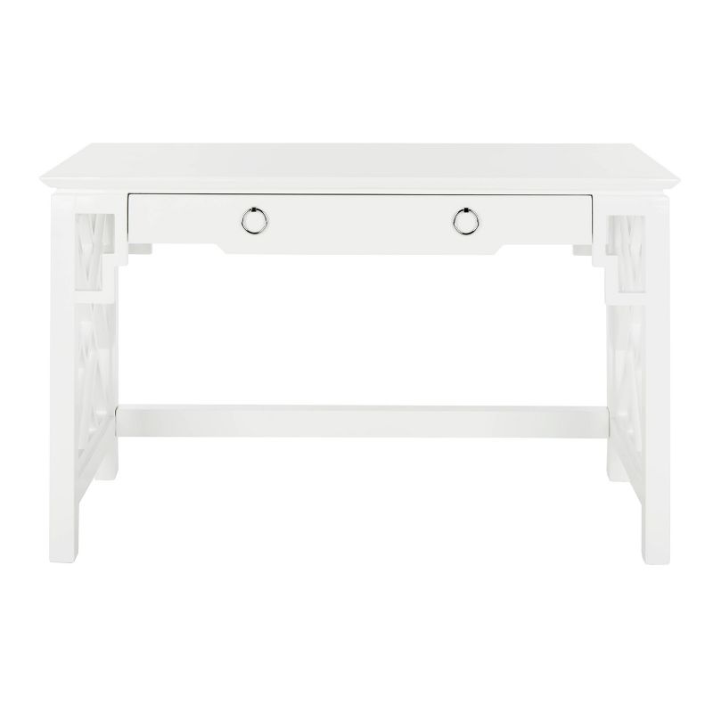 Oren Lacquer Desk White Safavieh - Safavieh