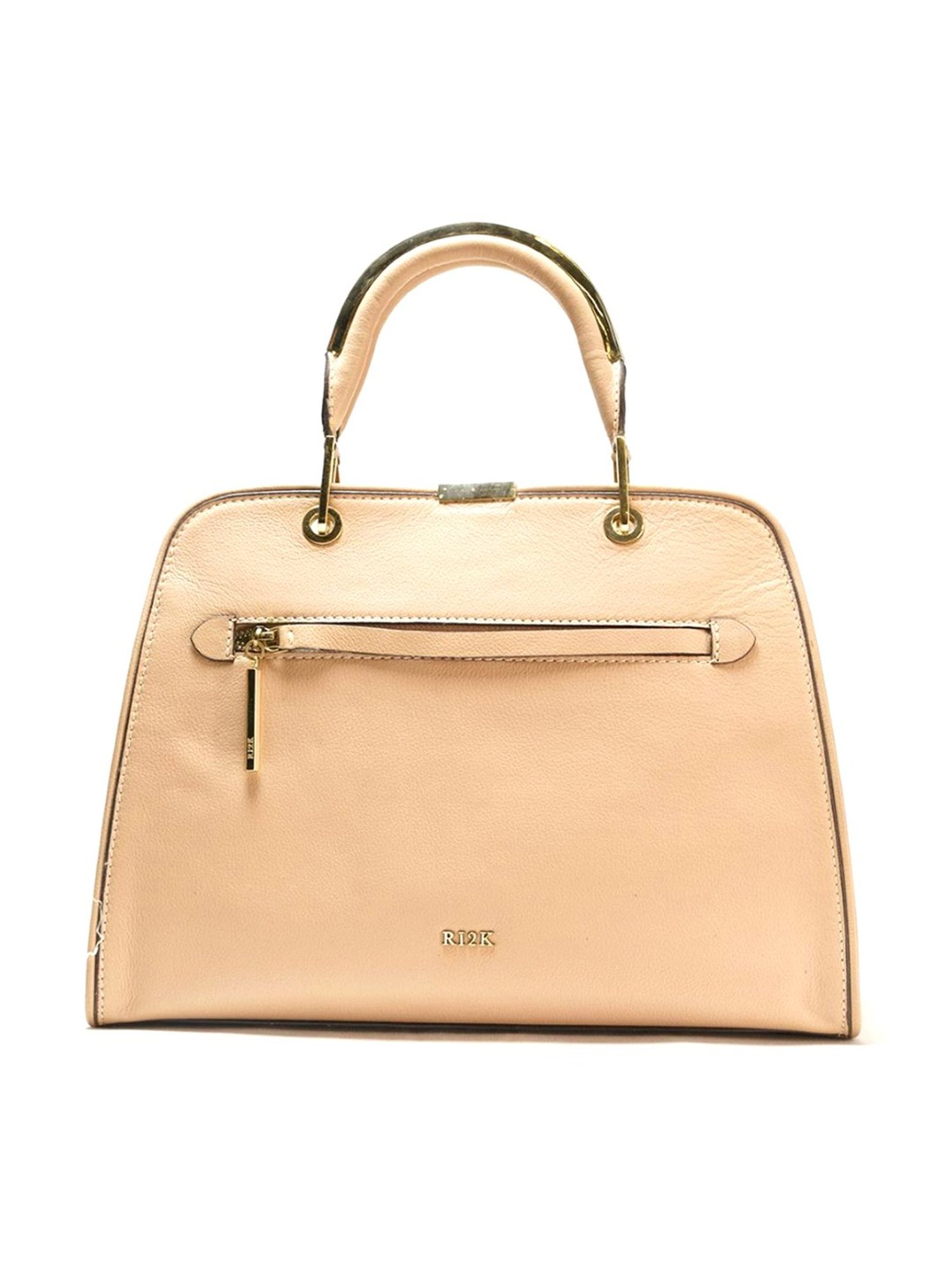 RI2K London Tan Leather Large Satchel Handbag