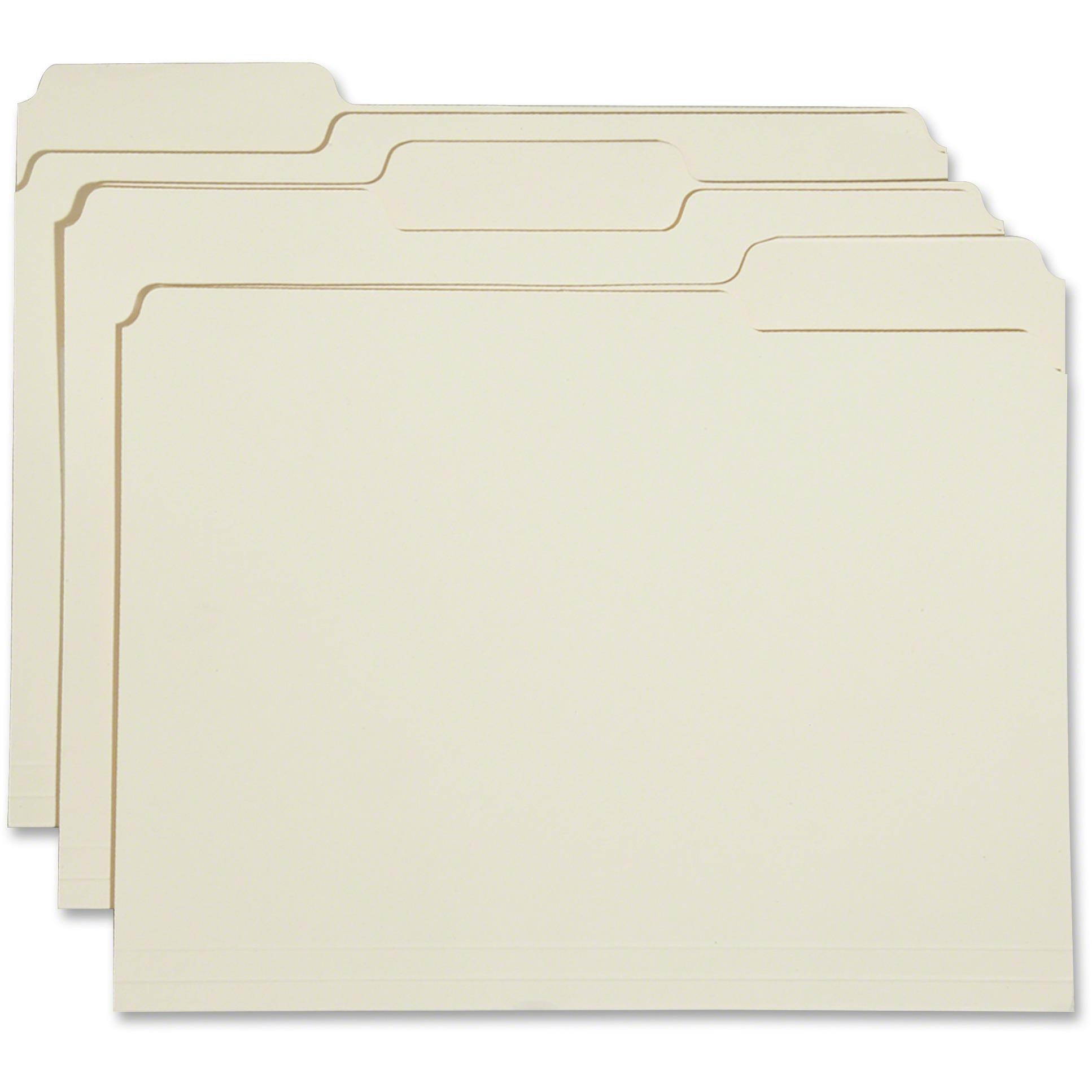 File Folders 2-Ply Top Tabs 1/3-Cut 3/4" Exp Ltr 100/BX MLA