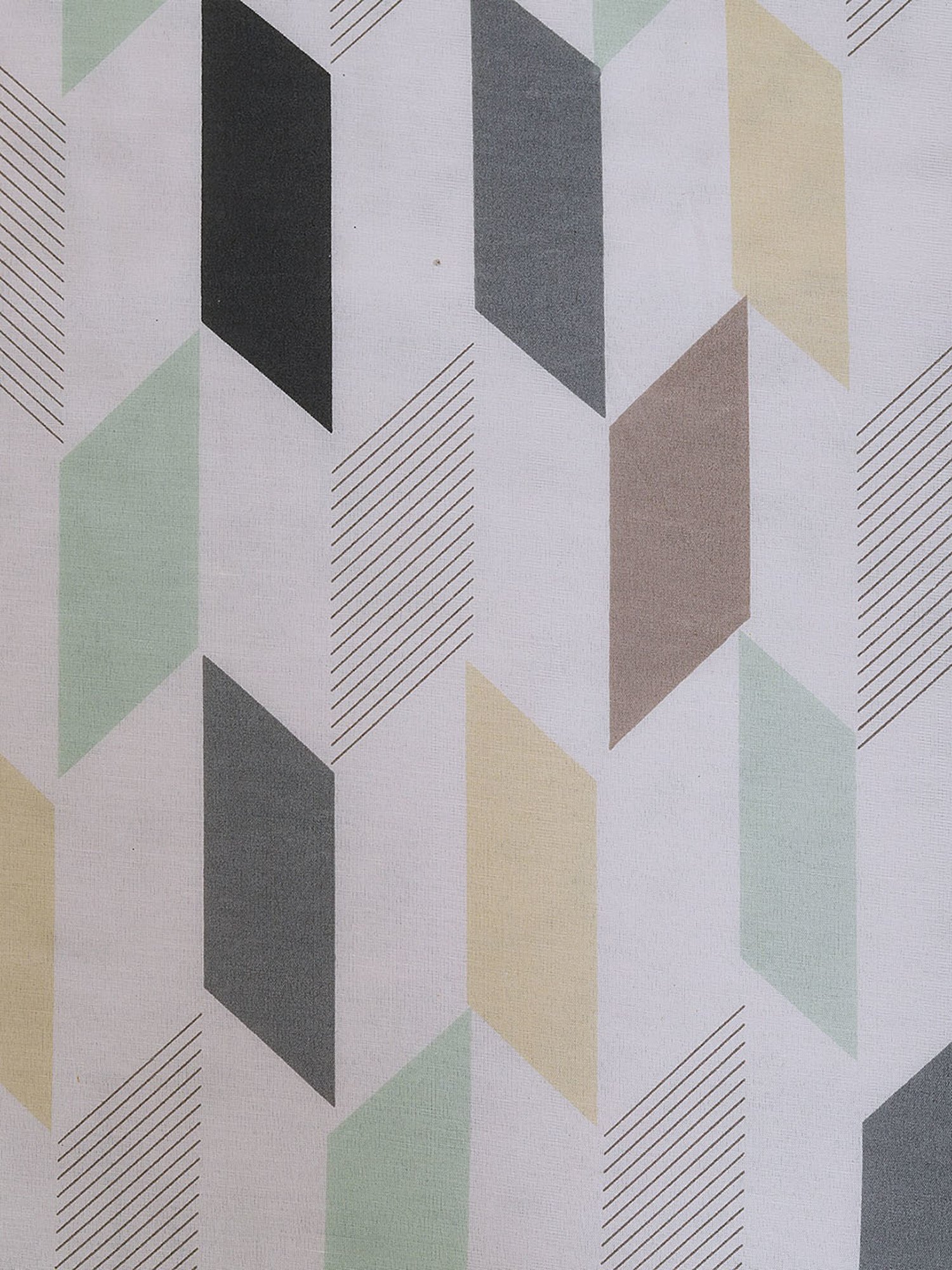 Romee White Cotton Geometric Blankets Quilts and Dohars