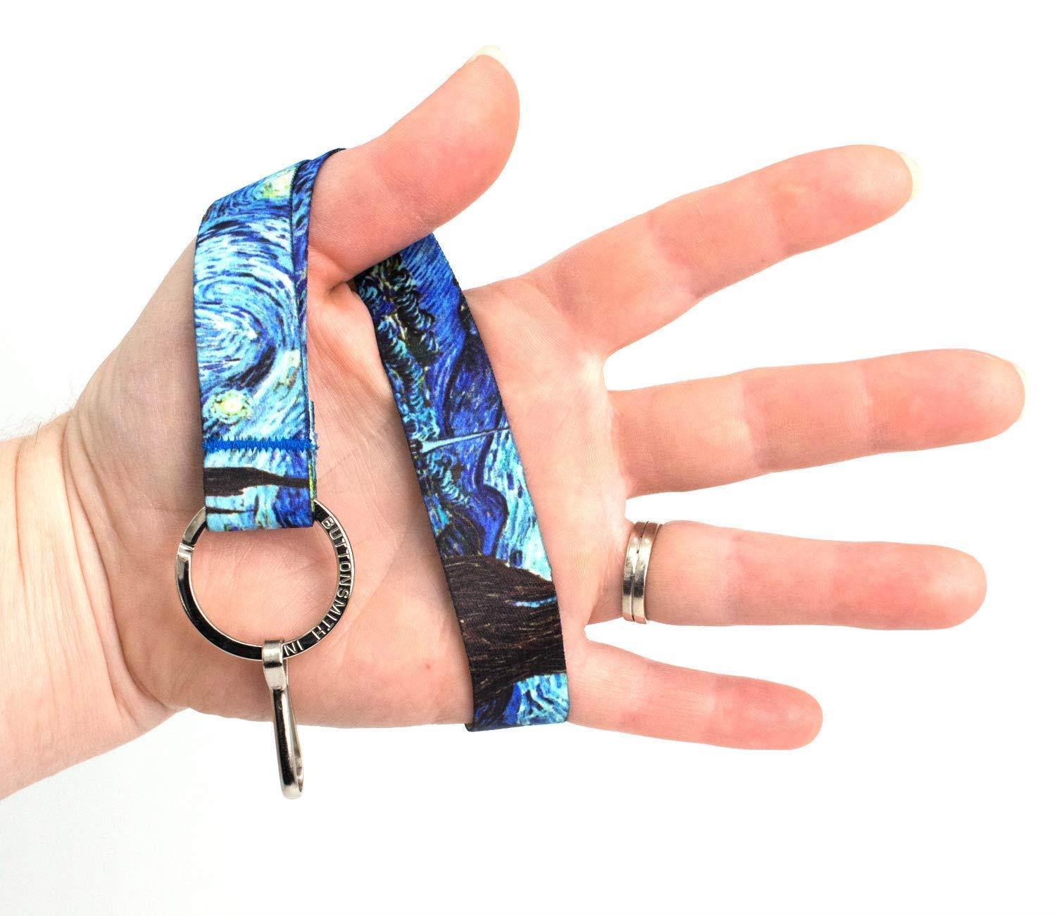 Buttonsmith Van Gogh Starry Night Premium Wristlet - Made in USA