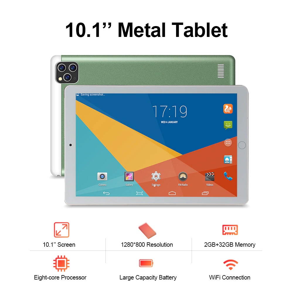10.1'' Metal Tablet with MT6592 Eight-core Processor 1280*800 Resolution 2GB 32GB Memory Support 2G/3G Call Dual cameras Tablets