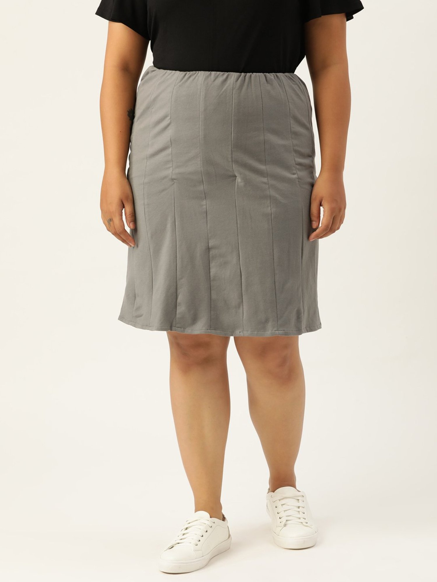 theRebelinme Grey Circular Mini Skirt
