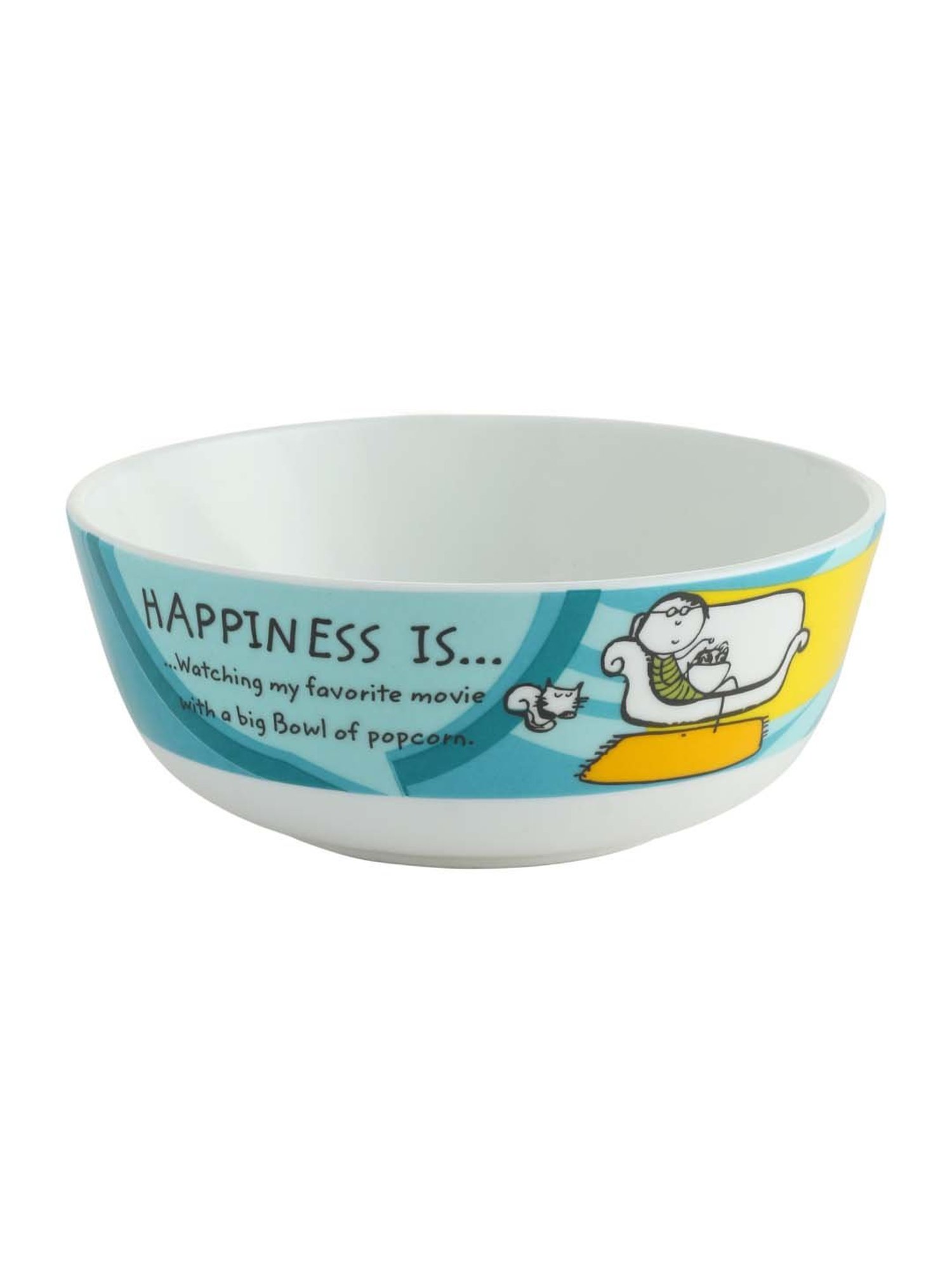 Clay Craft Happiness Multicolor Ceramic Snack Bowls (350 ML ) - Set of 4