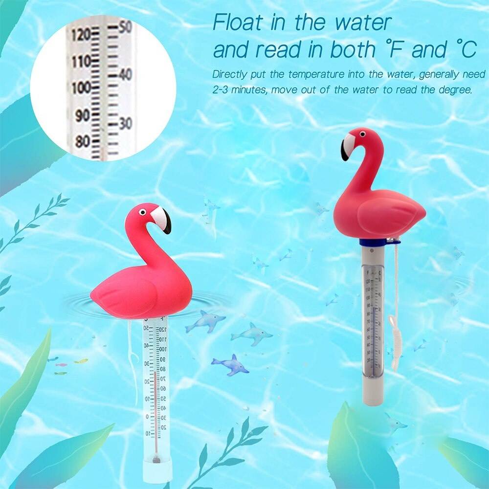 Floating Swimming Pool Thermometer Pond Water Thermometer with String Baby Pool Thermometer Shatter Resistant for Outdoor