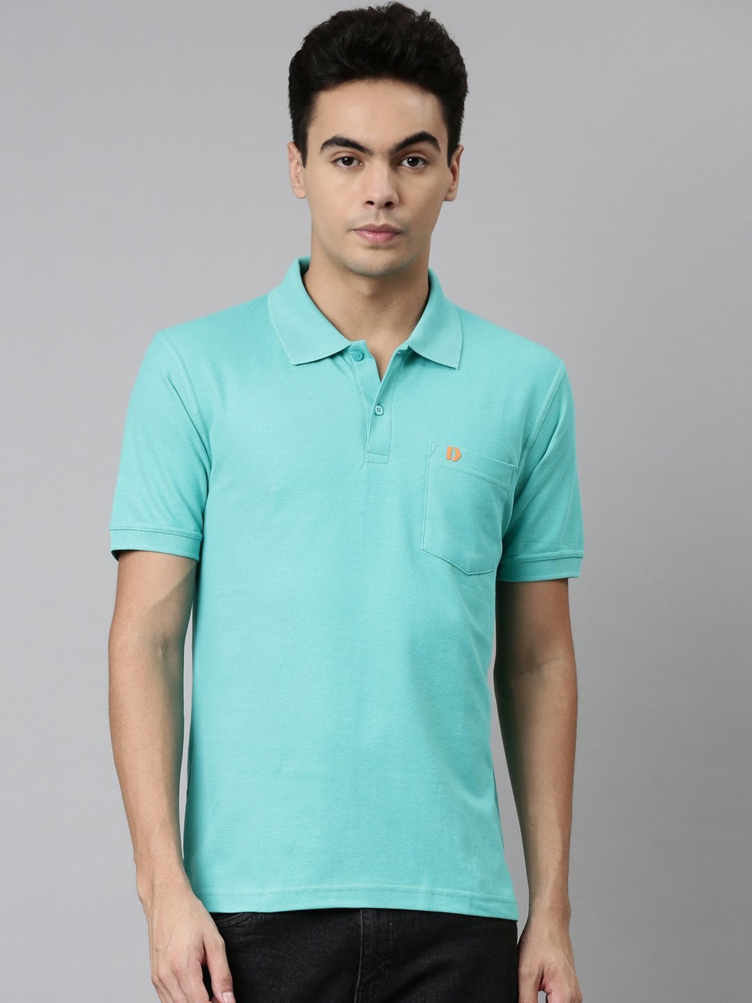 Dixcy Scott Maximus Blue Cotton Regular Fit Polo T-Shirt