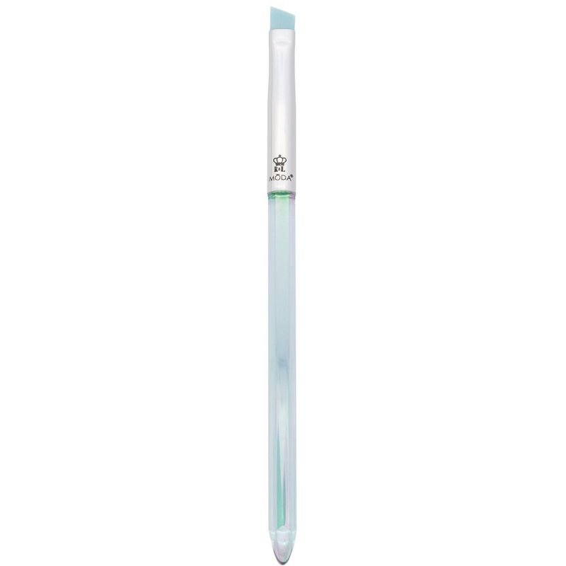 MODA Brush Mythical 5pc Airy Aquamarine Crystal Makeup Brush Set, Includes - Powder, Radiance, Shadow, and Angle Eyeliner Brushes