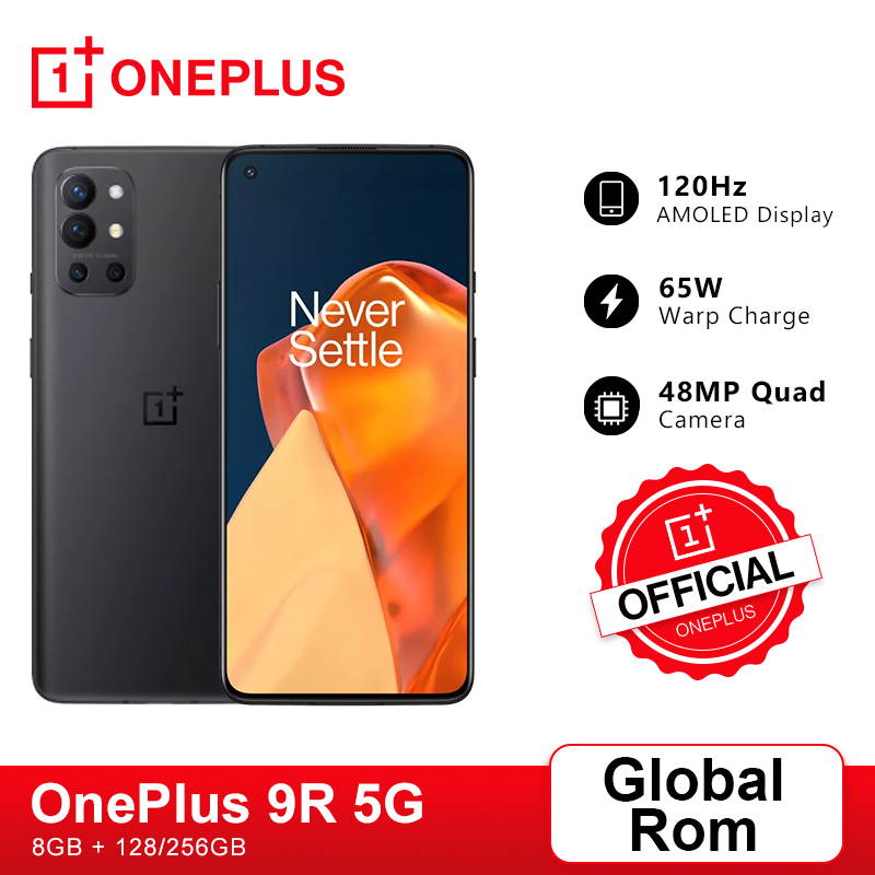 Global Rom OnePlus 9R 9 R 5G Smartphone 8GB RAM 128GB/256GB ROM Snapdragon 870 120Hz AMOLED Display 65W Warp 48MP Rear Camera NFC(In Hand)