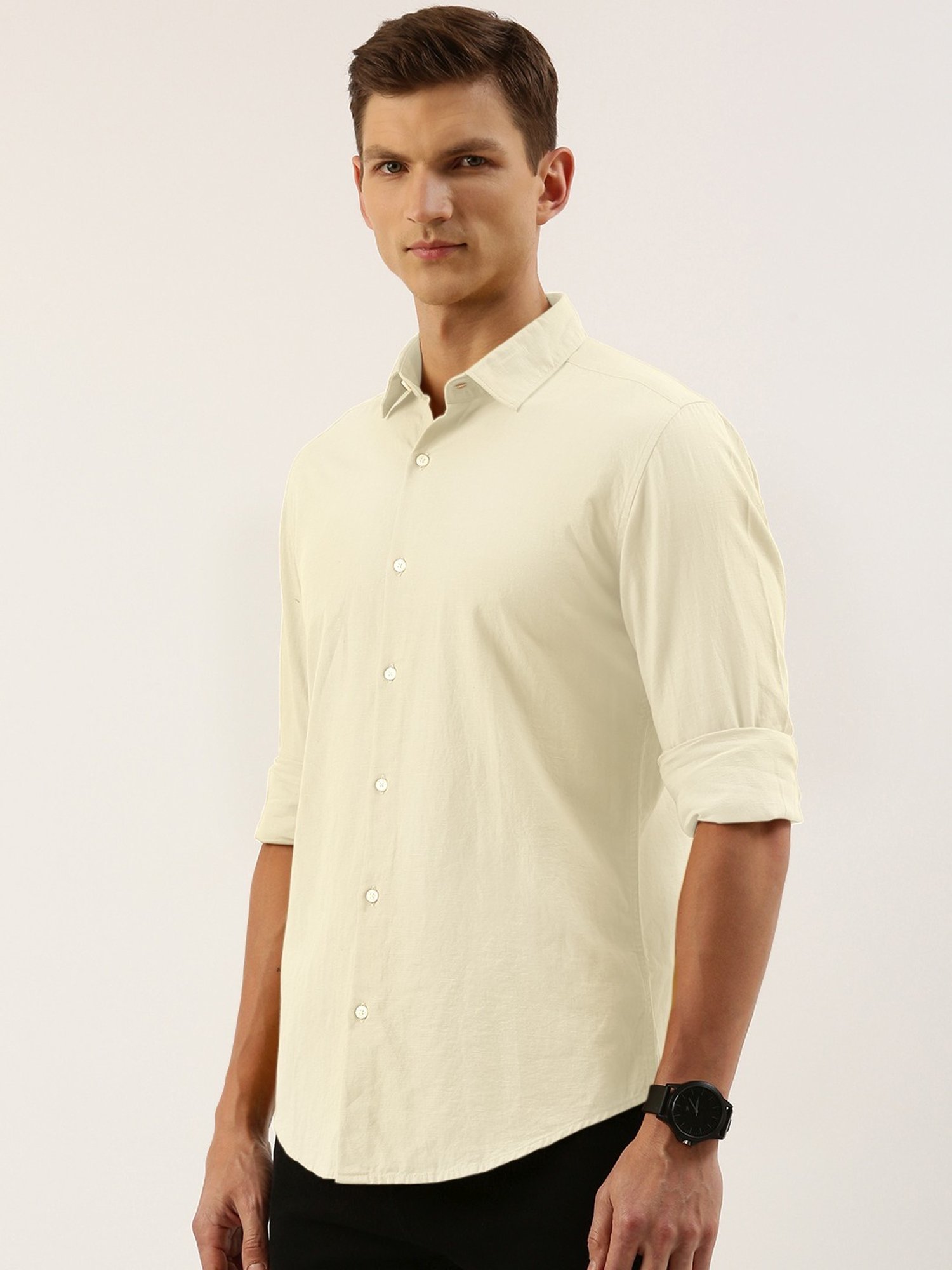 IVOC Lemon Yellow Slim Fit Shirt