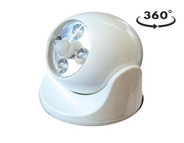 MAXSA Motion-Activated LED Light for Indoor & Outdoor Use, Super Bright Battery Powered Light Increases Visibility & Safety, White 40241