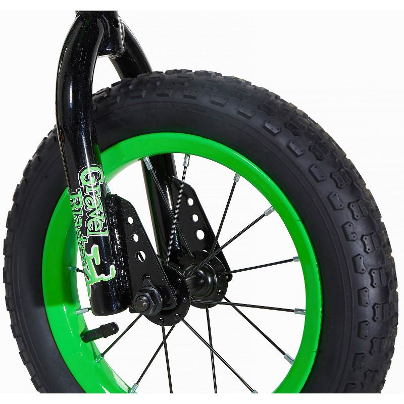 Dynacraft Children's Deluxe Magna Gravel Blaster Beginner Street Bike with Removable Training Wheels, 12-Inch