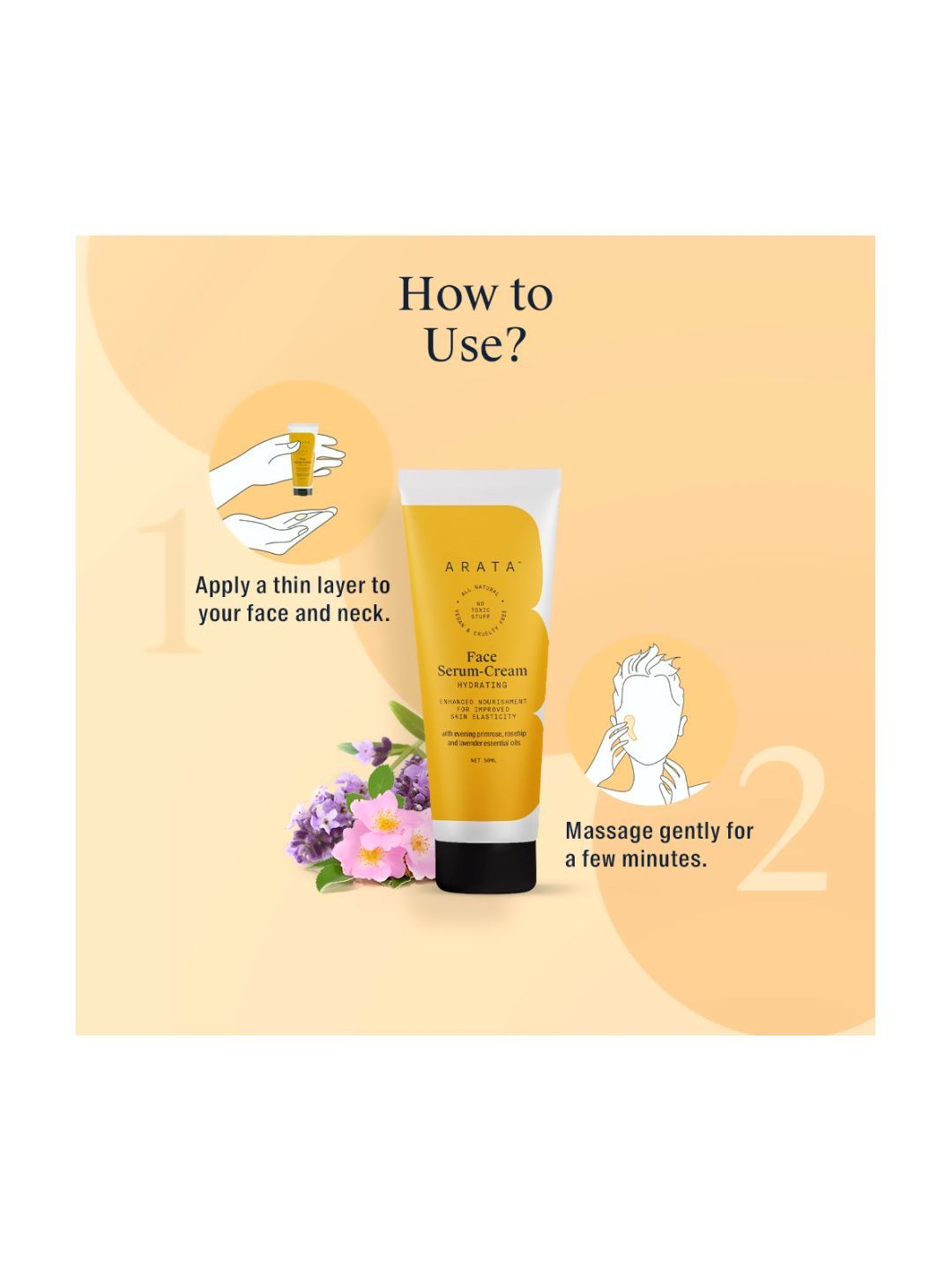 Arata Hydrating Face Serum Cream - 50ml