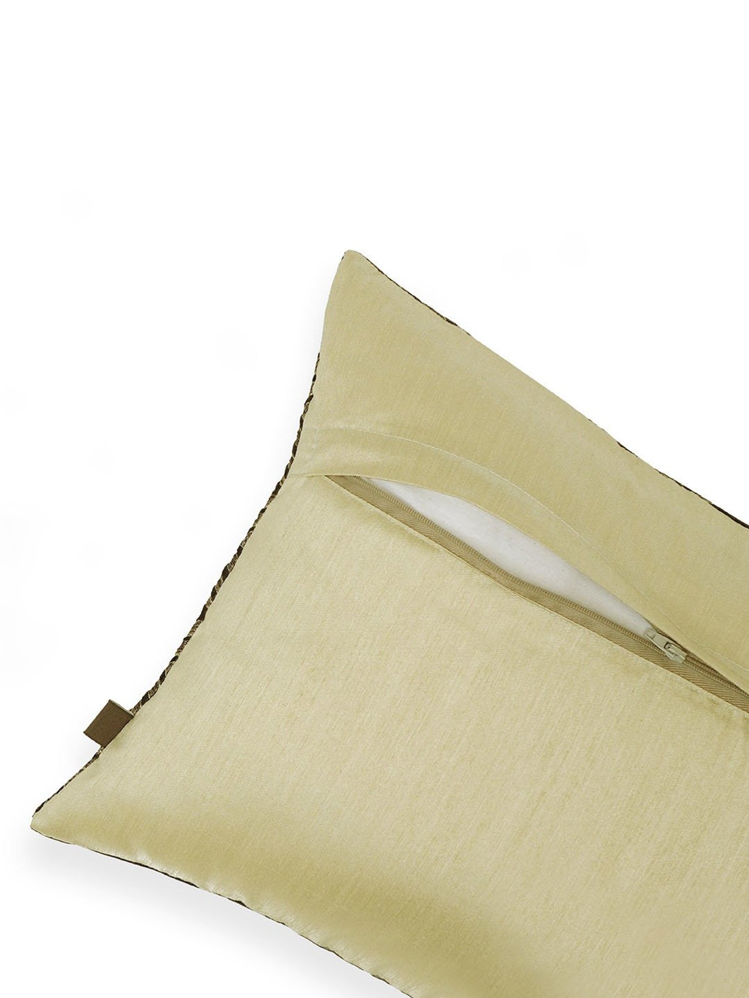 Pure Home and Living Brown
 Velvet Embroidery Cushion Cover