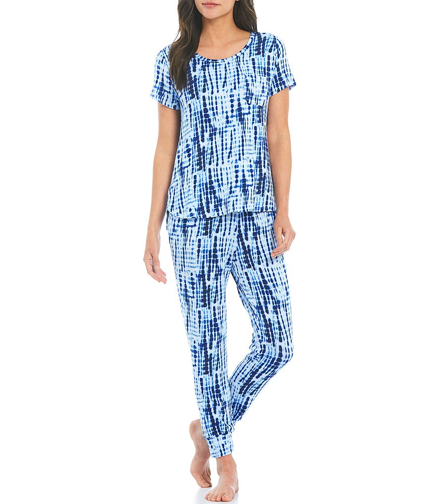 iRelax Printed French Terry Short Sleeve Coordinating Sleep Tee