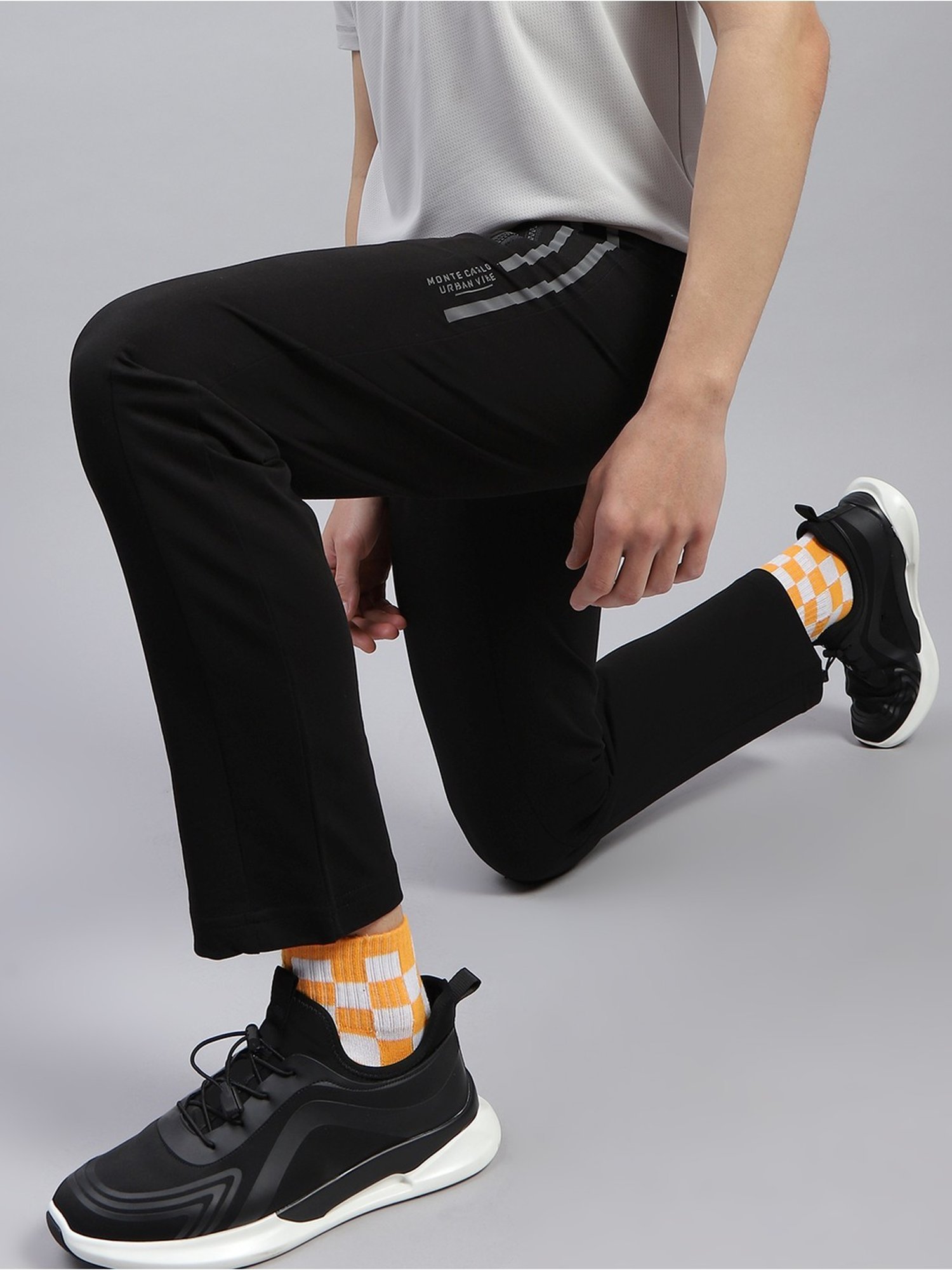 Monte Carlo Black Regular Fit Trackpants