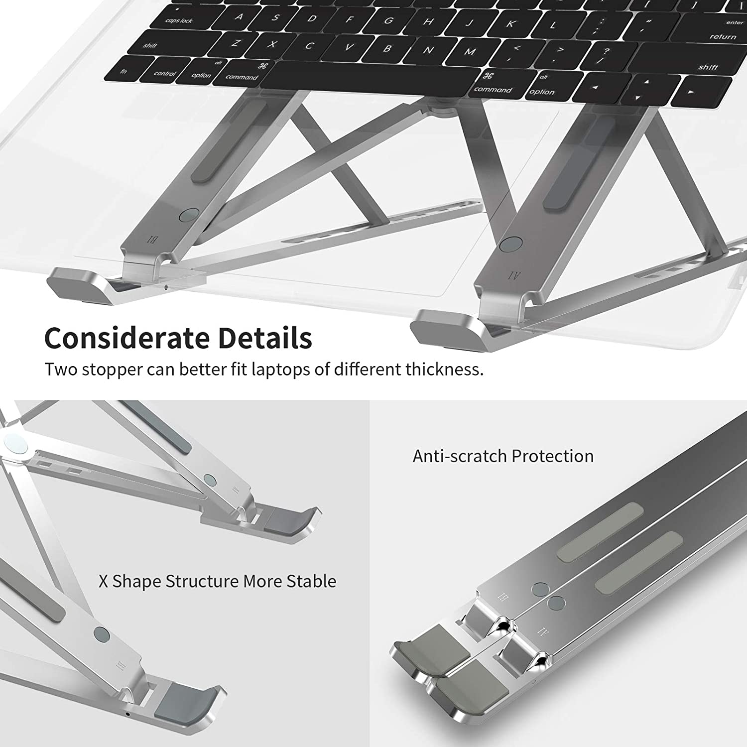 Laptop Cooling Pad, Laptop Cooler with 5 Quiet Red LED Fans for 12"-17" Inch Laptop, Dual USB 2.0 Ports, Portable Angle Adjustable Laptop Stand for Gaming Laptop-Green