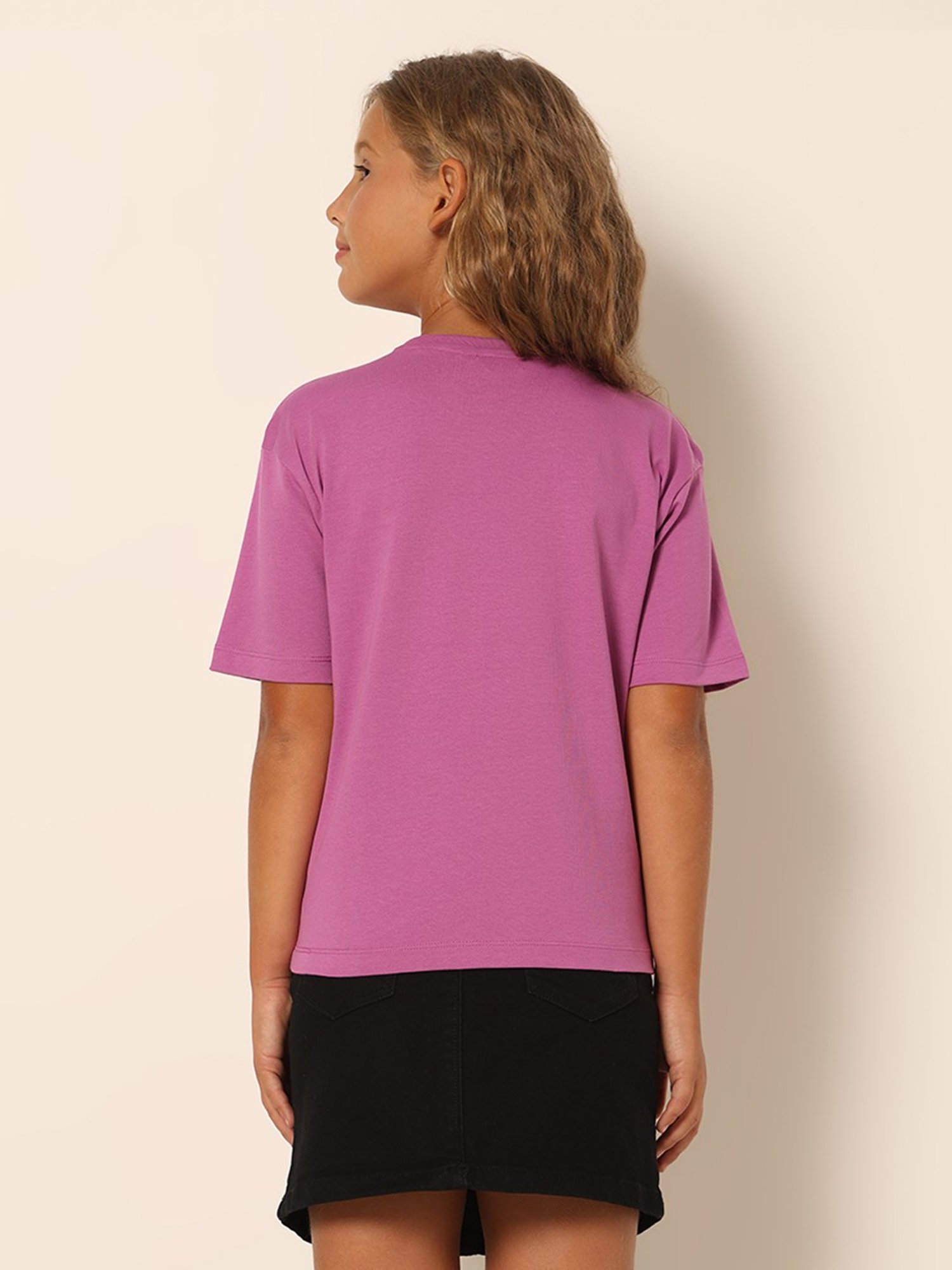 VERO MODA GIRL Purple Embellished T-Shirt