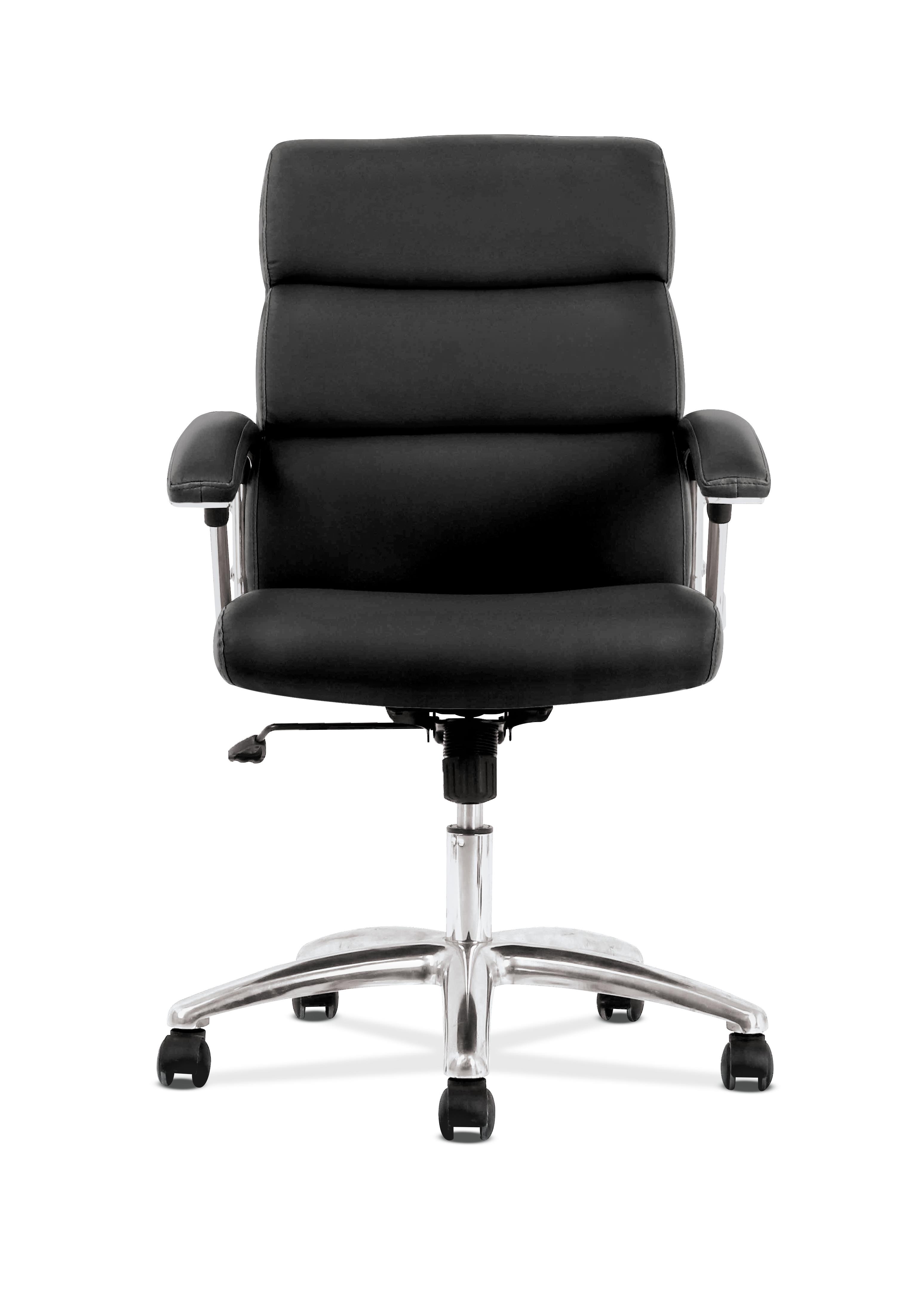 Basyx VL103 Series Executive Mid-Back Chair Black Leather VL103SB11