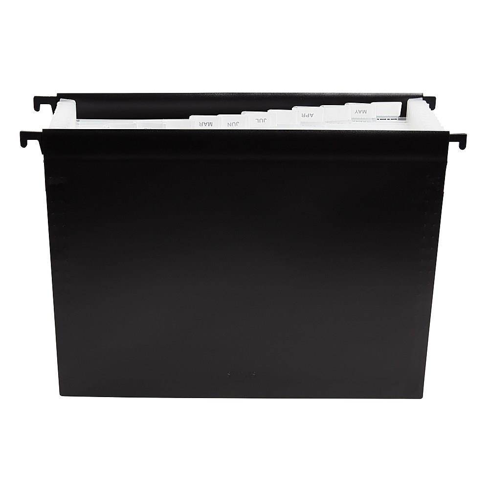 Staples Poly Expanding Hanging File Folder Jan-Dec Index Letter 12 Pocket Blk