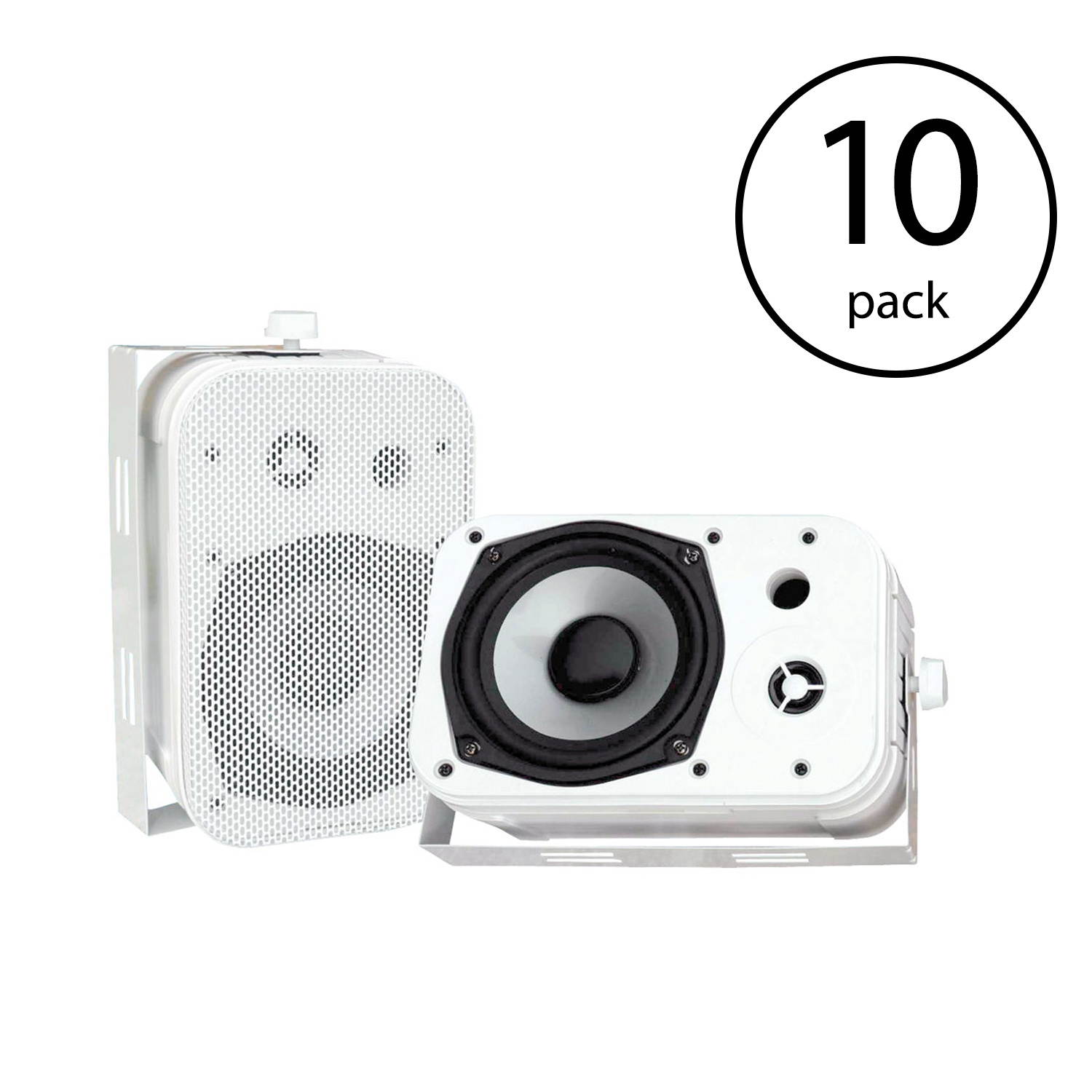 Pyle PDWR40W 5.25" Indoor/Outdoor Waterproof Home Theater Speakers (10 Pack)