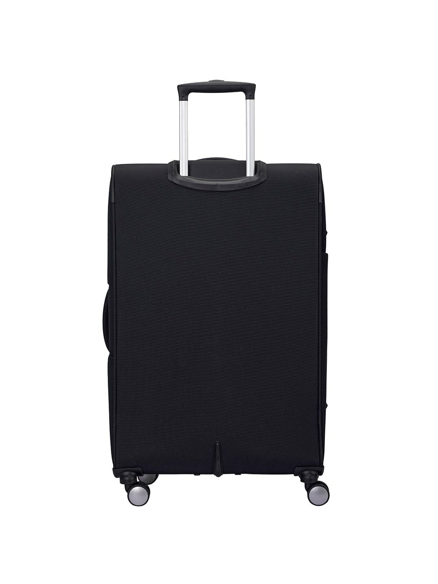Carriall Eternal Black 4 Wheels Large Soft Cabin Trolley - 46 cm