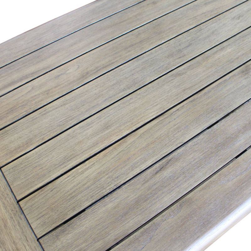 Avalon 4pc FSC Teak Loveseat Seating Group - Heather Gray - Courtyard Casual