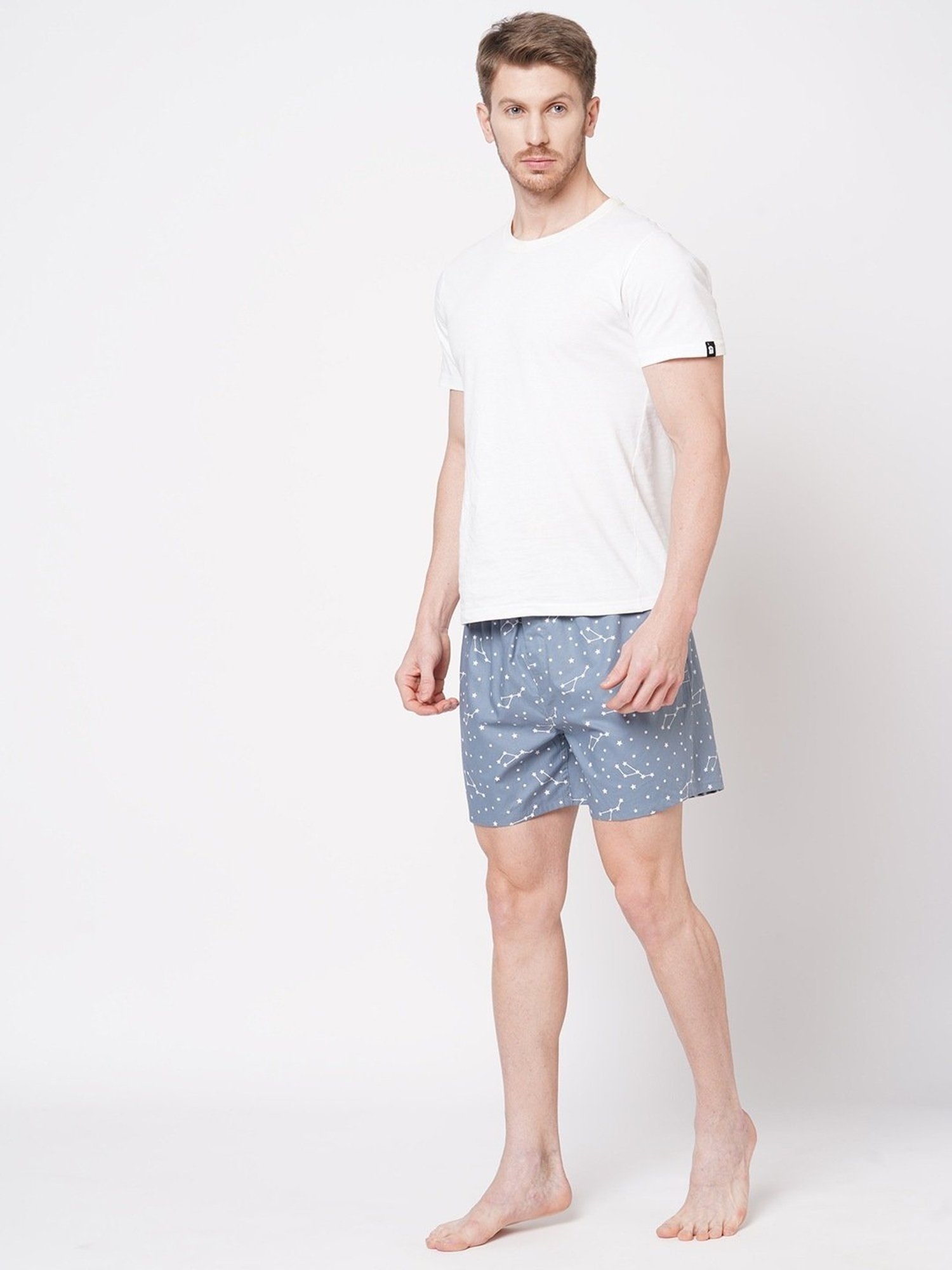 Fitz Blue Relaxed Fit Printed Boxers