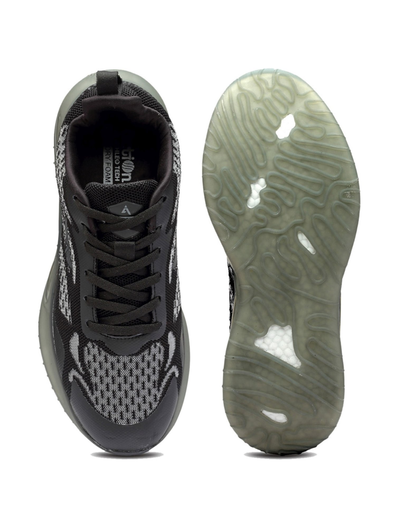 Action Men's Black Running Shoes