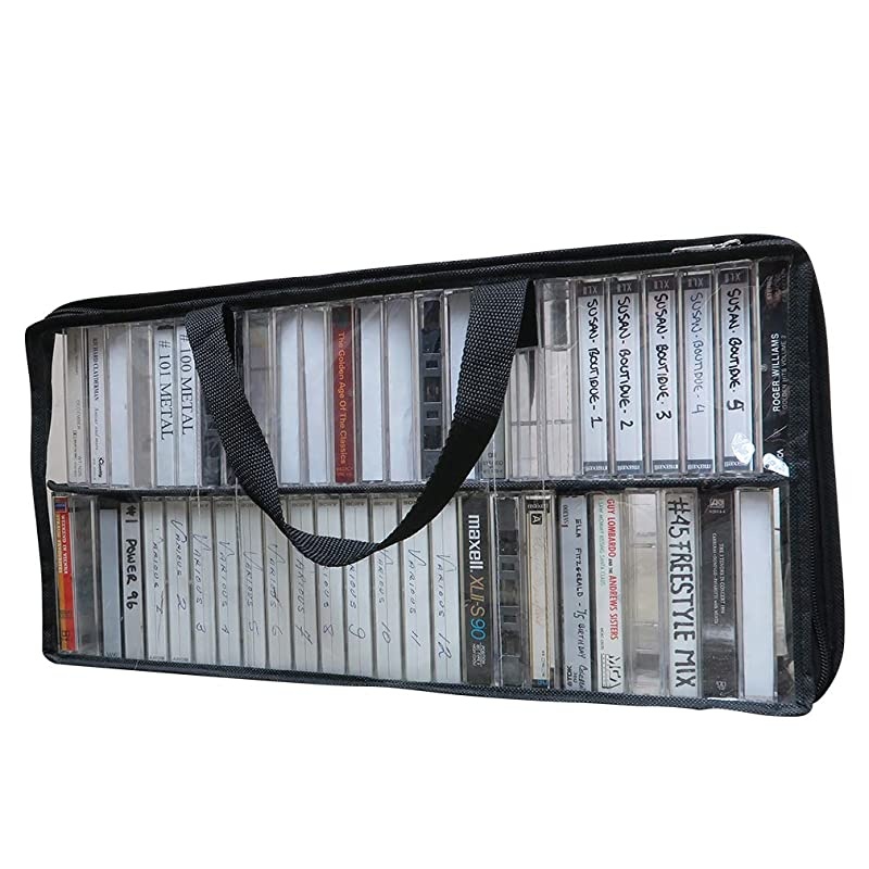Cassette Tape Bag-Organizer/Storage-Easy Carry-No Dust/Moisture-Hold 100