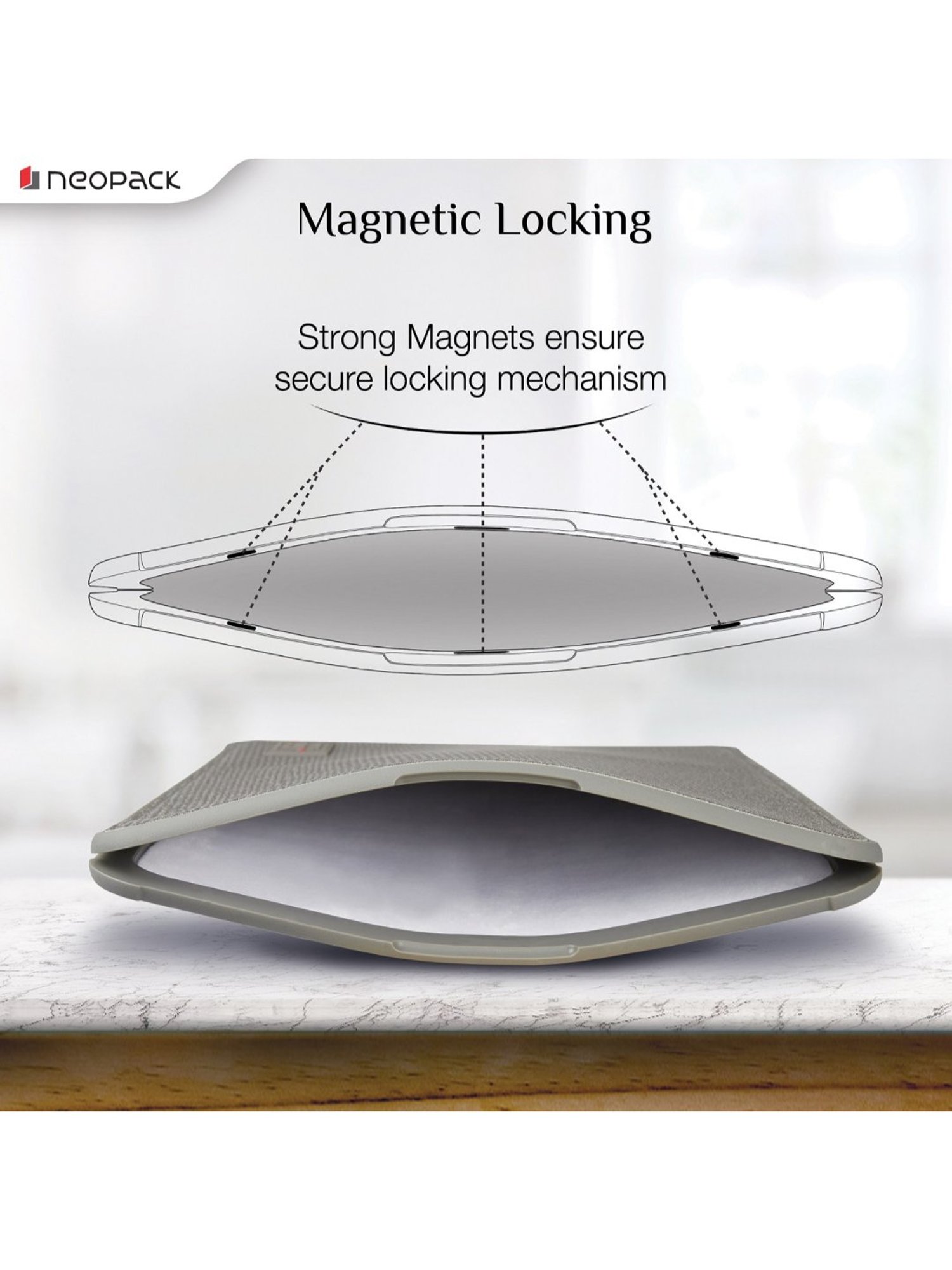 Neopack Bumper Sleeve Case for All 13" Macbooks Retina Display Models & M1 Series (Grey)