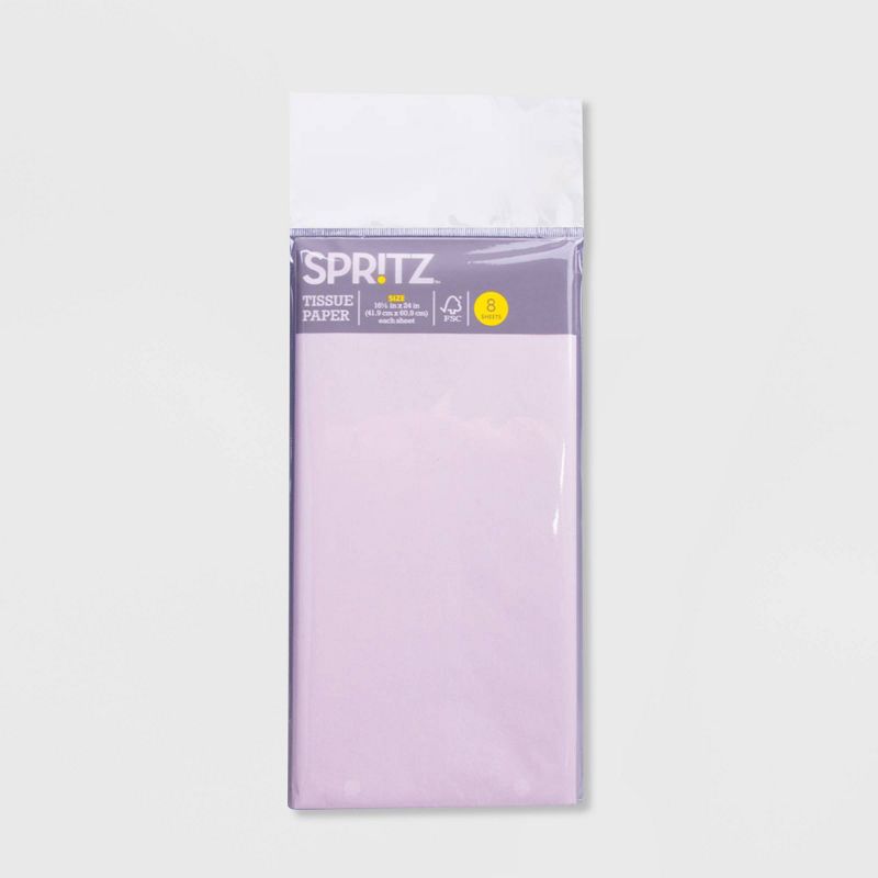 8ct Pegged Tissue Paper Pink - Spritz™