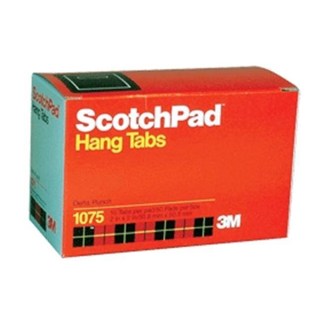 Scotch Hang Tabs Clear 2x2 500 Pk Box Delta 1075