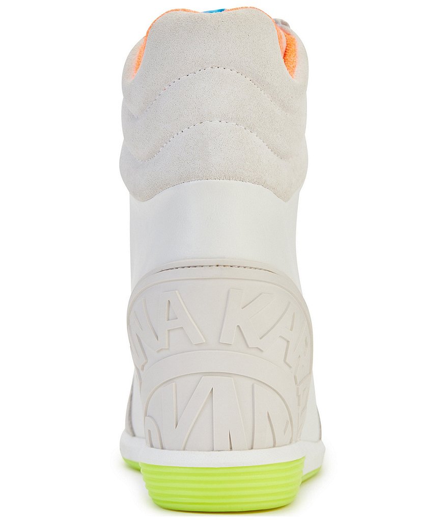 Donald Pliner Pelham Neoprene Mixed Leather Slip-On Wedge Sneakers