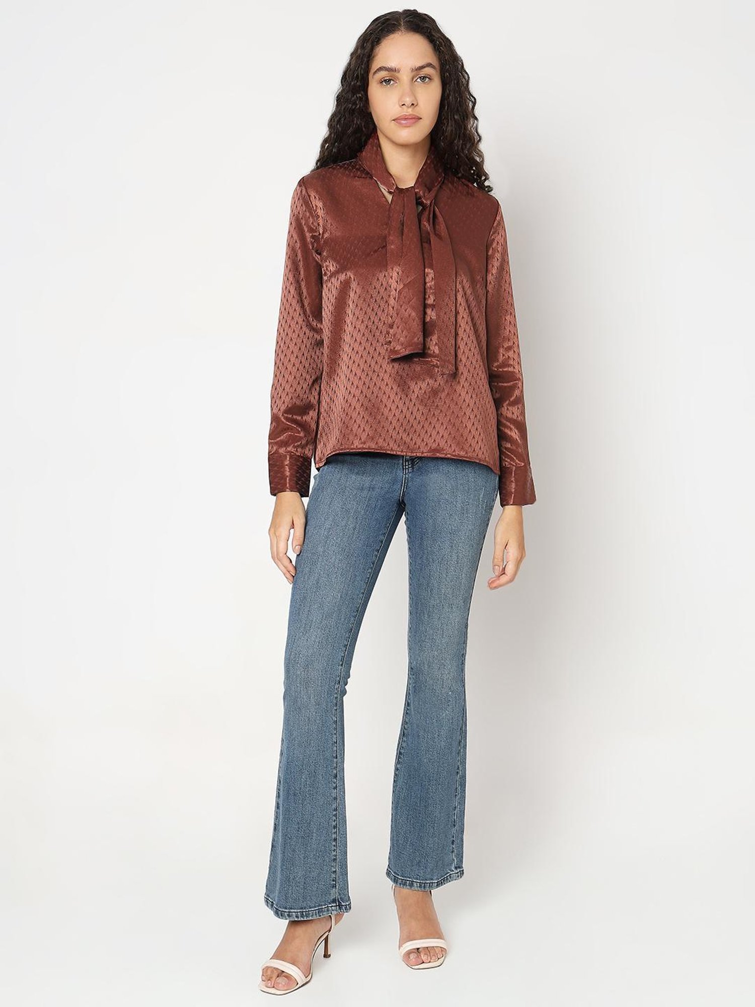 Vero Moda Brown Printed Top