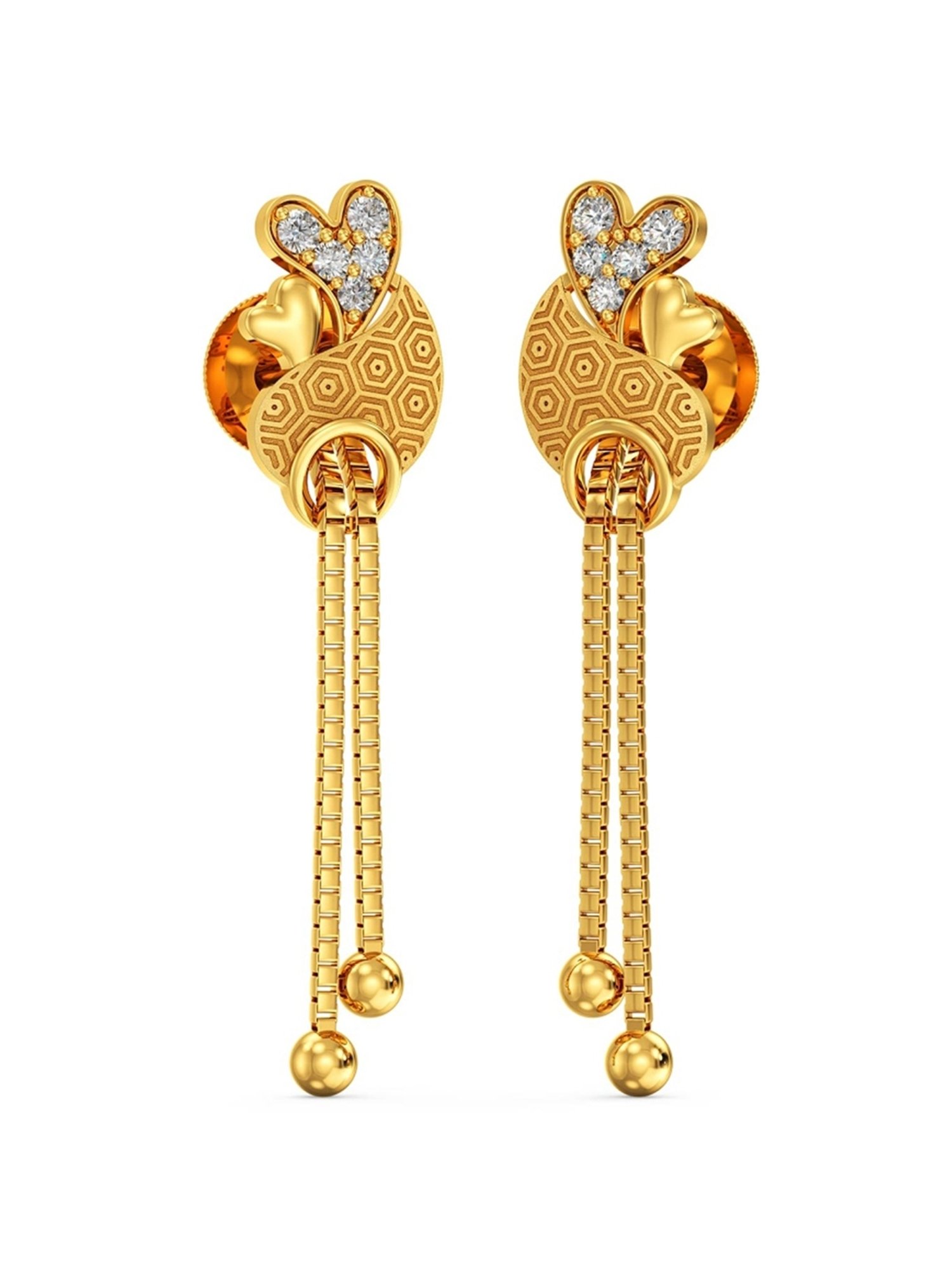 Joyalukkas Gold 22K Mirage Dangler Earrings for Women