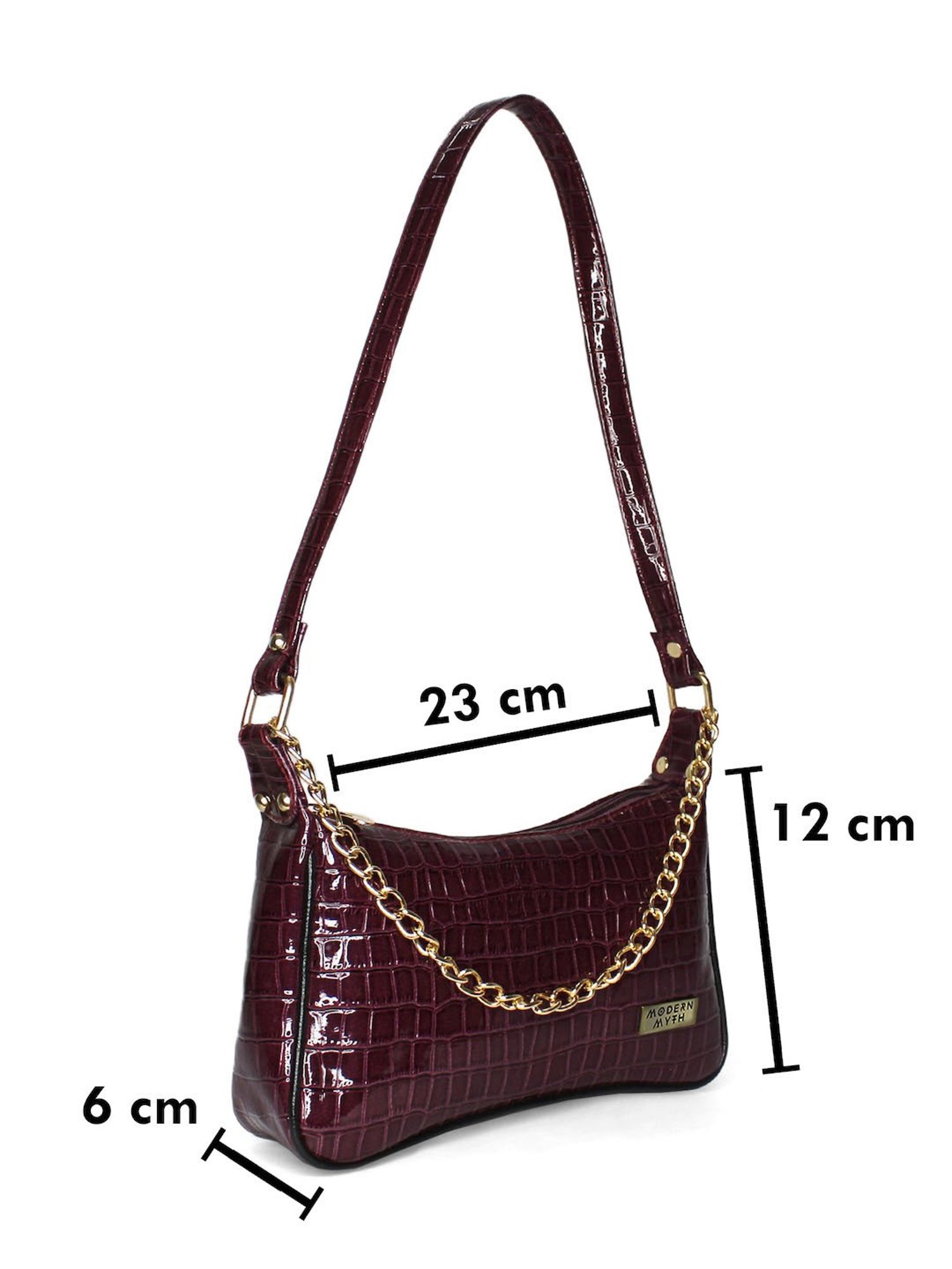 Modern Myth Purple Textured Medium Shoulder Bag