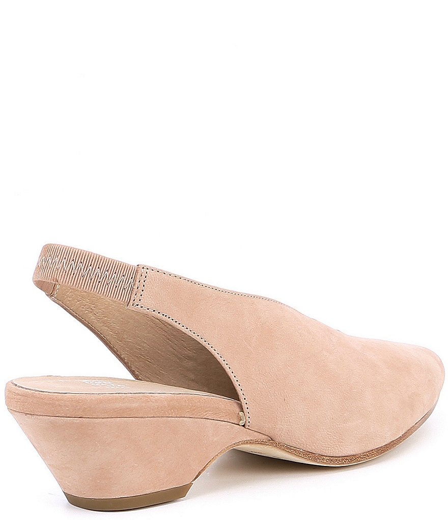 Eileen Fisher Gatwick Nubuck Slingback Block Heel Pumps