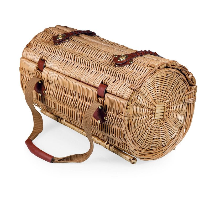 Picnic at Ascot Insulated Picnic Basket/Cooler Fully Equipped with Service for 2 - Trellis Green