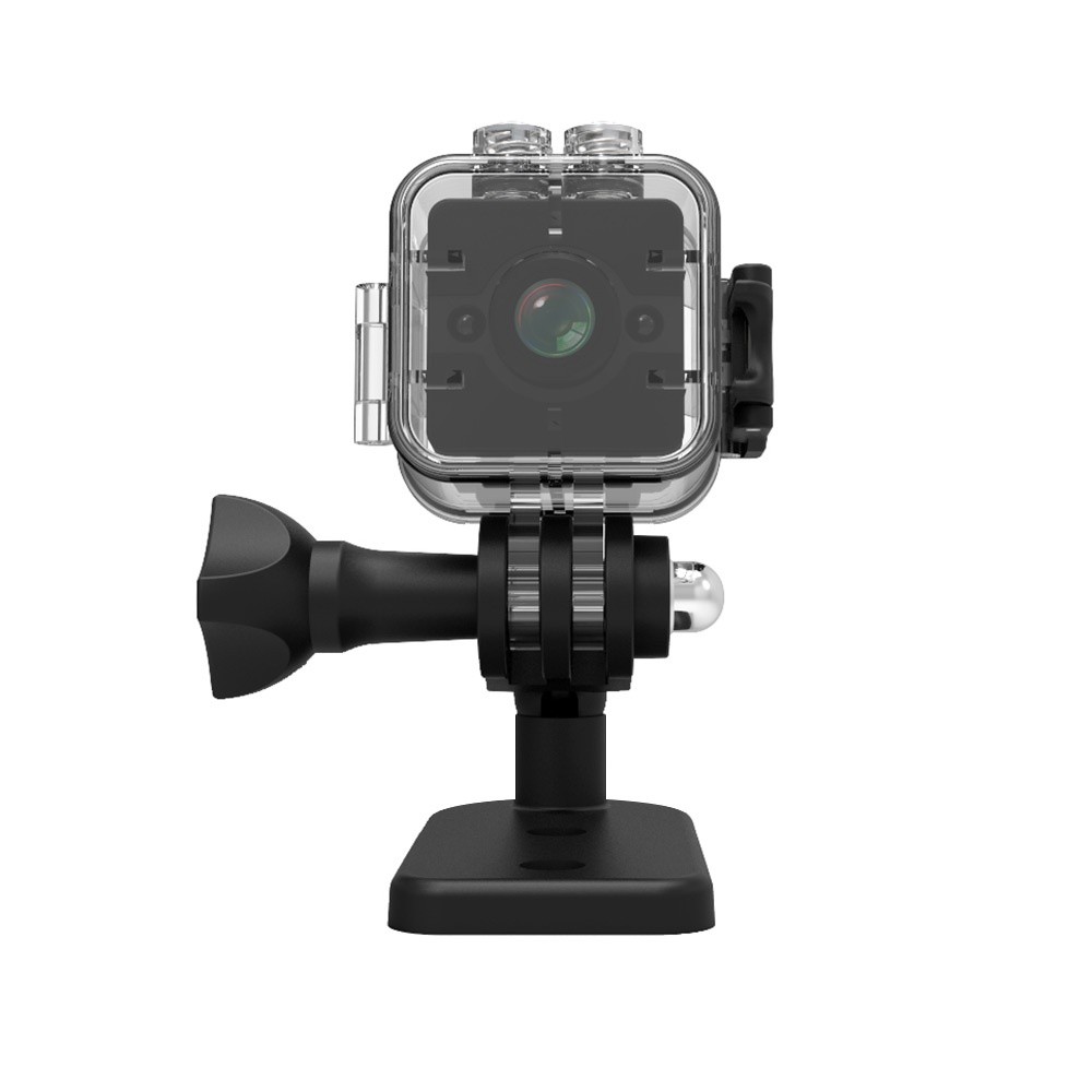 SQ12 1080P HD Mini Sports DV Camcorder Action Camera with Night Vision/ Motion Detection/ 155&deg; Wide Angle Lens/ 30m Waterproof