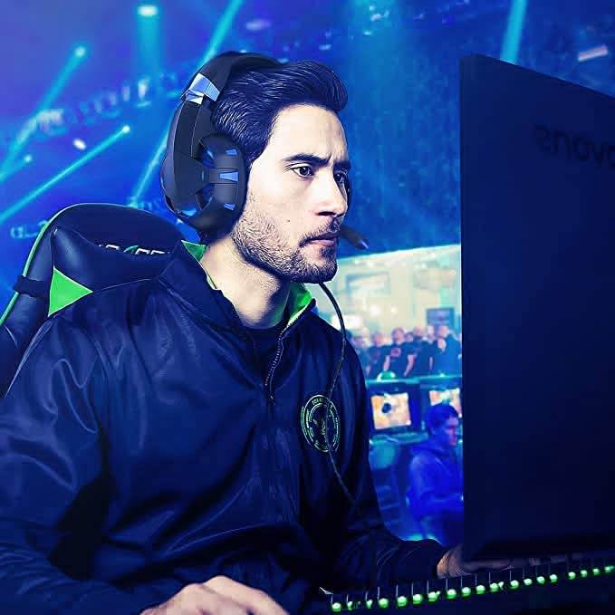 Gaming Headset Xbox One Headset PS4 Headset with Crystal Clear Mic & LED Light, Compatible with PC, PS4, Xbox One Controller(Adapter Not Included)