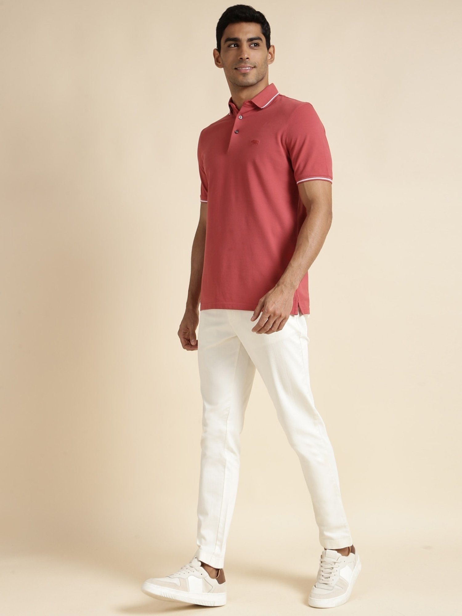 Andamen Red Regular Fit Polo T-Shirt
