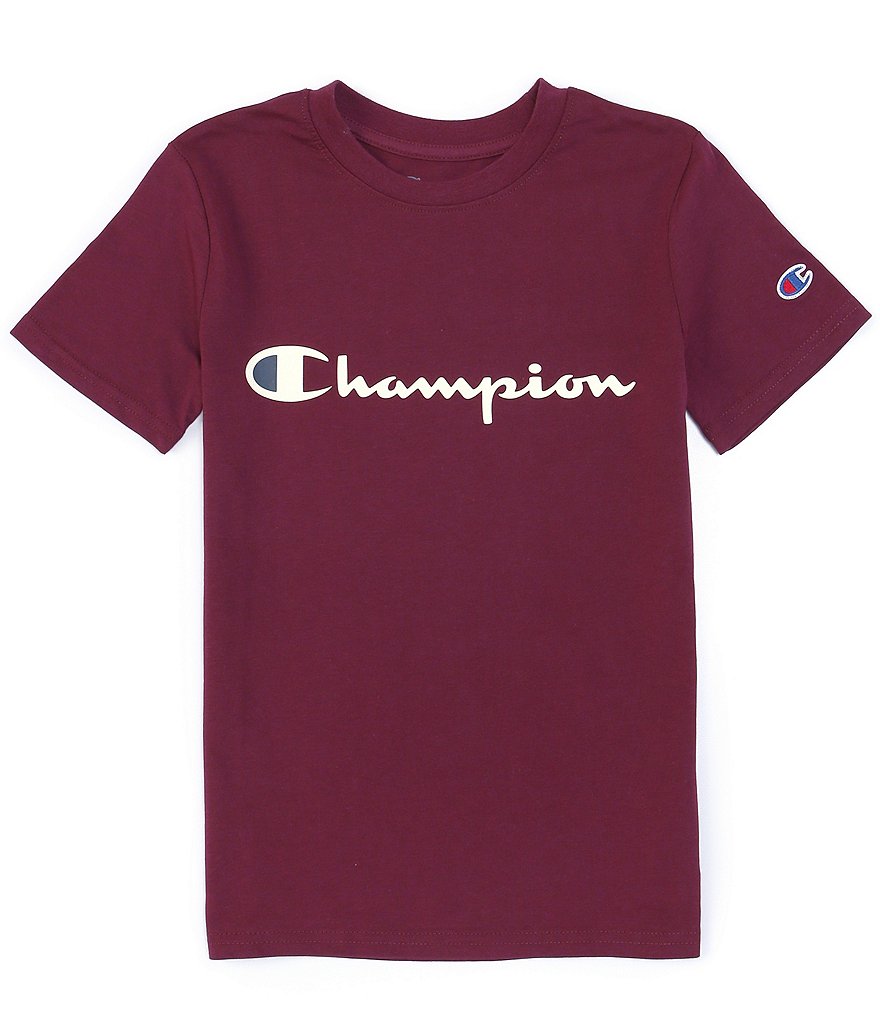 Champion Big Boys 8-20 Short-Sleeve Signature Logo Tee