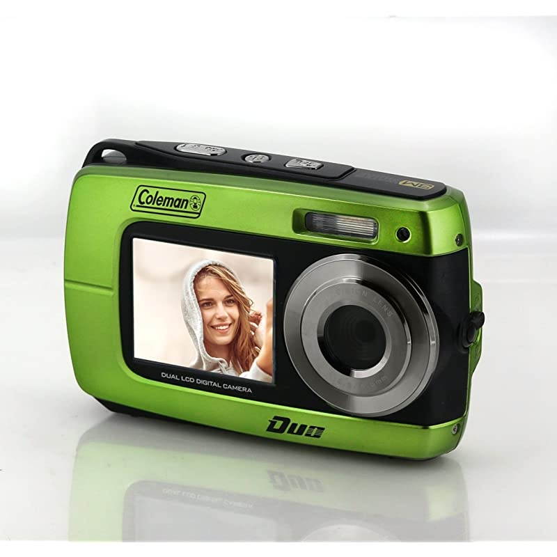 Duo2 2V8WP Dual Screen Shock & Waterproof Digital Camera (Green)