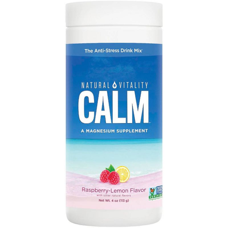 Natural Calm Mineral Supplement Powder - Raspberry Lemon - 4oz
