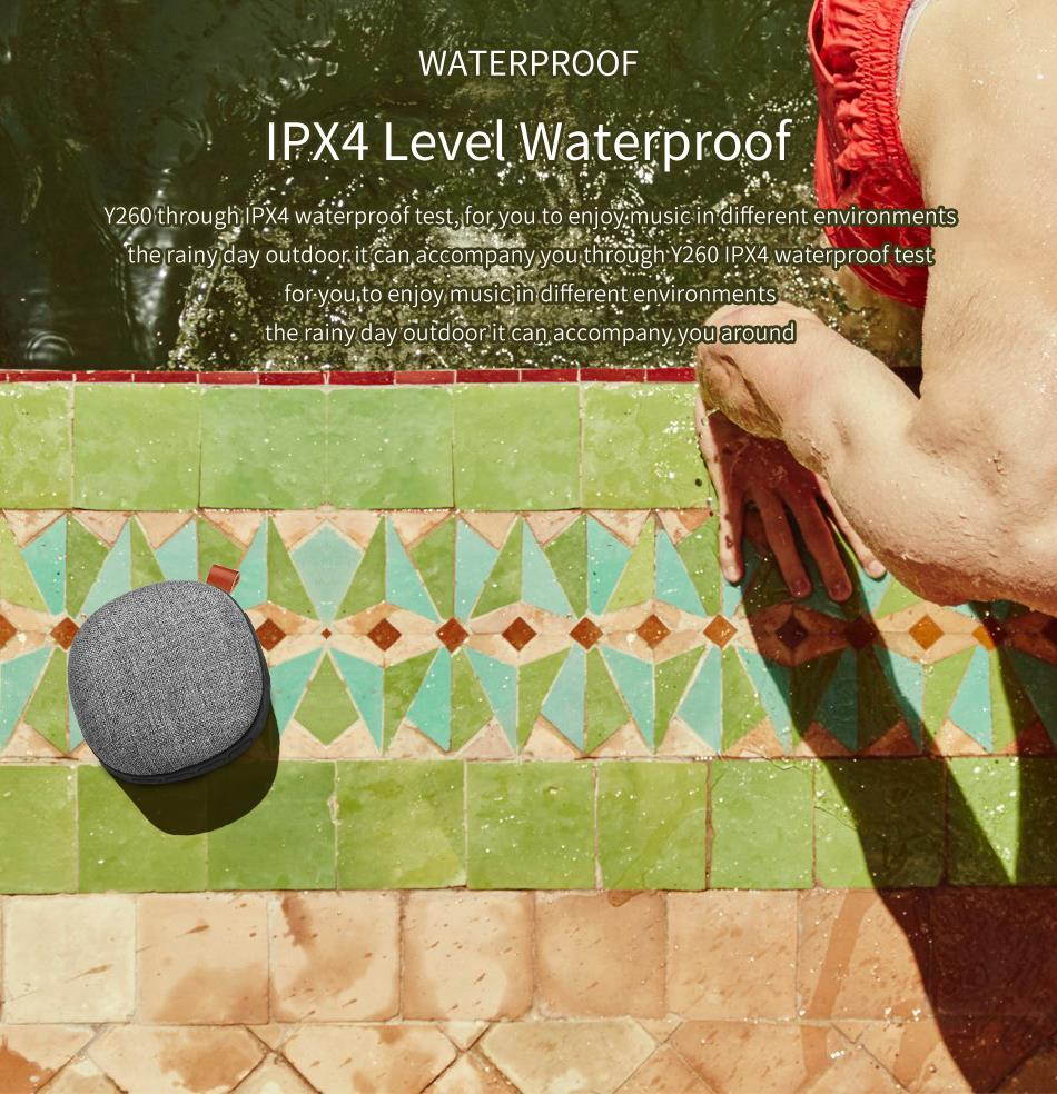 AWEI Y260 Bluetooth Speaker Mini Portable Wireless Speaker IPX4 Waterproof Kalonki Sound Box Blutooth Boombox For Computer Phone (Brown)