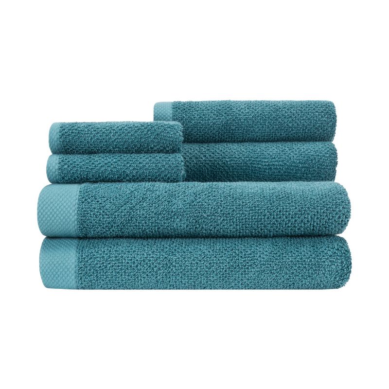 6pc Adele Bath Towel Set Teal - CARO HOME
