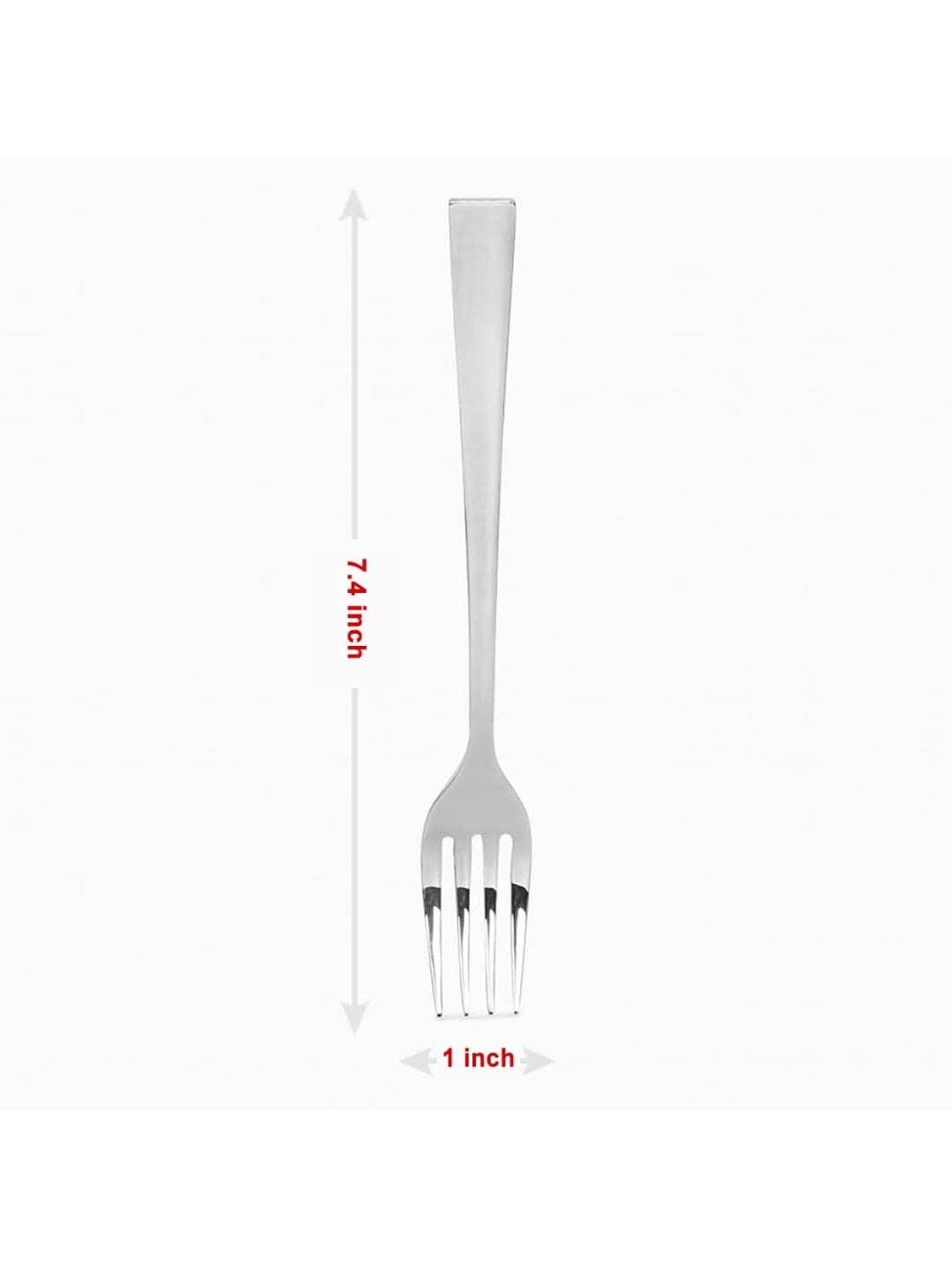 FnS Madrid Silver Stainless Steel Dinner Fork - Set of 6